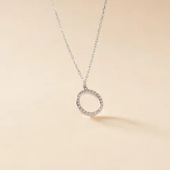 Collier Ambroisie Argent Blanc Oxyde De Zirconium-Histoire d'Or Clearance