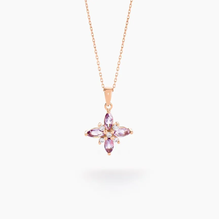 Collier Anabele Or Rose Amethyste Oxyde-Histoire d'Or Best