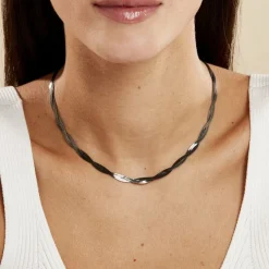 Histoire d'Or Collier Anaiz Argent Bicolore