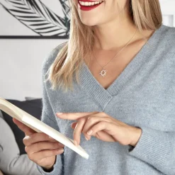 LAETIZIA Collier Anaiz Argent Blanc Oxyde De Zirconium