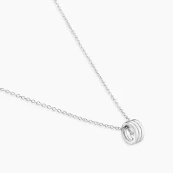 Histoire d'Or Collier Antho Argent Blanc