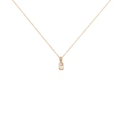 Histoire d'Or Collier Antonia Or Rose Morganite Et Oxyde De Zirconium