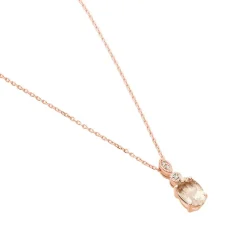 Histoire d'Or Collier Antonia Or Rose Morganite Et Oxyde De Zirconium