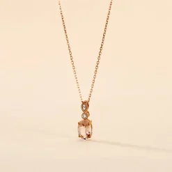 Histoire d'Or Collier Antonia Or Rose Morganite Et Oxyde De Zirconium