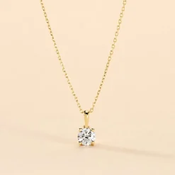 Histoire d'Or Collier Aphrodite Or Jaune Diamant Synthetique