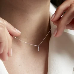 Histoire d'Or Collier Aprhodisia Or Blanc Diamant Blanc