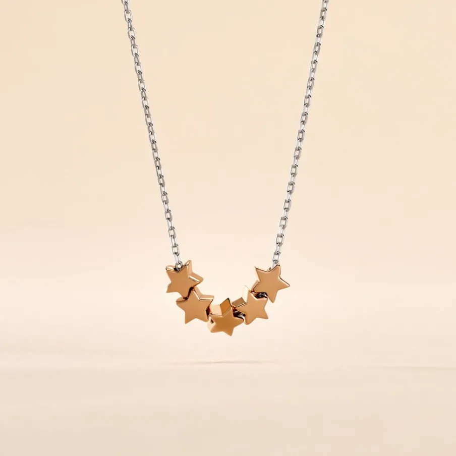 Histoire d'Or Collier Argent Bicolore Manya