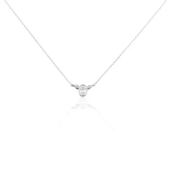 Histoire d'Or Collier Argent Blanc Afonso Oxyde De Zirconium