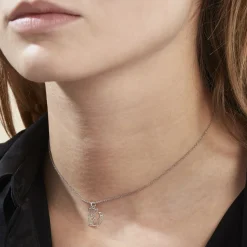 Histoire d'Or Collier Argent Blanc Alekdandarine