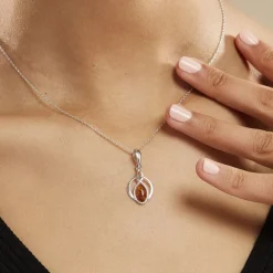 Collier Argent Blanc Anne-therese Ambre-Histoire d'Or Discount