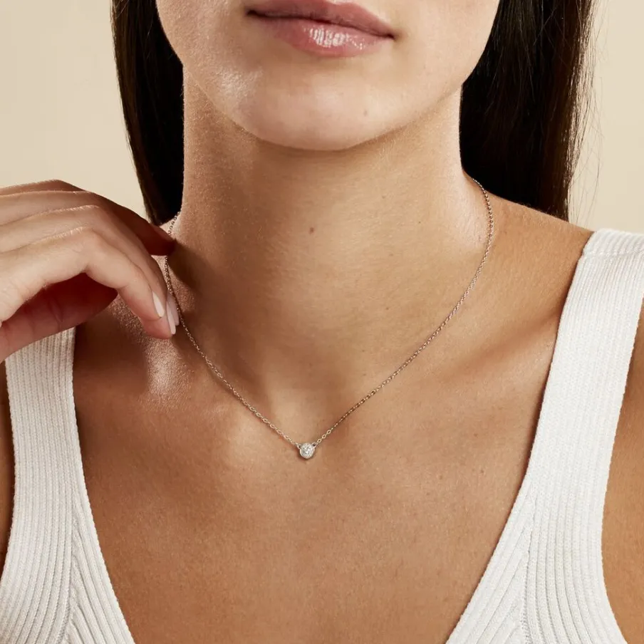 Histoire d'Or Collier Argent Blanc Auxana Oxyde De Zirconium