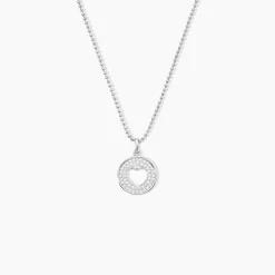 Histoire d'Or Collier Argent Blanc Cantien Oxyde