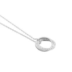 Collier Argent Blanc Circus Oxyde De Zirconium Maille-Histoire d'Or