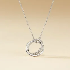 Collier Argent Blanc Circus Oxyde De Zirconium Maille-Histoire d'Or