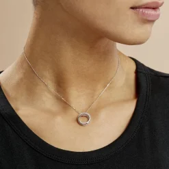 Collier Argent Blanc Circus Oxyde De Zirconium Maille-Histoire d'Or