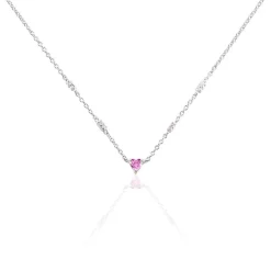 Collier Argent Blanc Declaration Oxyde De Zirconium-Histoire d'Or New