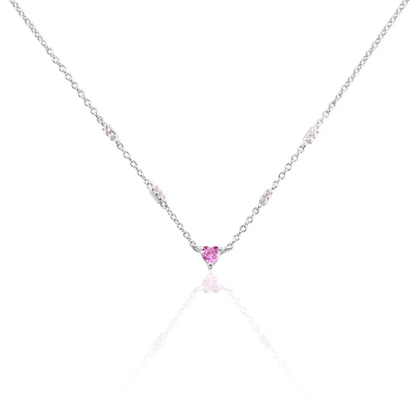 Collier Argent Blanc Declaration Oxyde De Zirconium-Histoire d'Or New