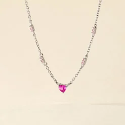 Collier Argent Blanc Declaration Oxyde De Zirconium-Histoire d'Or New