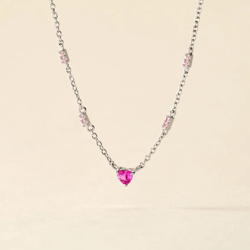 Collier Argent Blanc Declaration Oxyde De Zirconium-Histoire d'Or New