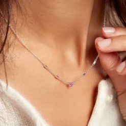 Collier Argent Blanc Declaration Oxyde De Zirconium-Histoire d'Or New