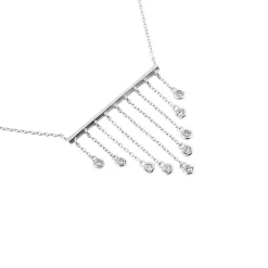 Histoire d'Or Collier Argent Blanc Edvard Oxydes De Zirconium