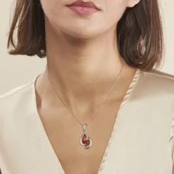 Collier Argent Blanc Hailey Ambre-Histoire d'Or Outlet