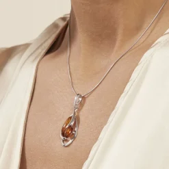 Collier Argent Blanc Hailey Ambre-Histoire d'Or Outlet