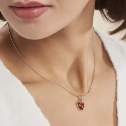 Histoire d'Or Collier Argent Blanc Karyl Ambre