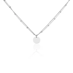Histoire d'Or Collier Argent Blanc Mireio