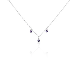 Collier Argent Blanc Muireall Oxydes De Zirconium-Histoire d'Or Online