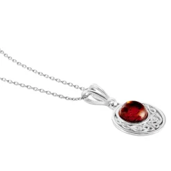 Histoire d'Or Collier Argent Blanc Mystica Ambre