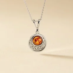 Histoire d'Or Collier Argent Blanc Mystica Ambre