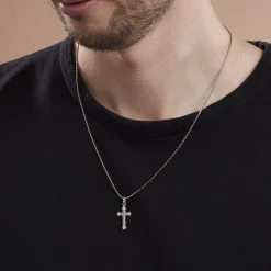 Histoire d'Or Collier Argent Blanc Nicolaos