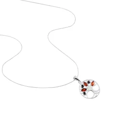 Histoire d'Or Collier Argent Blanc Odaya Ambre