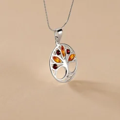 Histoire d'Or Collier Argent Blanc Odaya Ambre