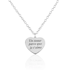 Histoire d'Or Collier Argent Blanc Patie