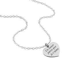 Histoire d'Or Collier Argent Blanc Patie