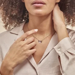 Histoire d'Or Collier Argent Blanc Paulino Pierres Artificelles