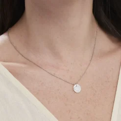 Histoire d'Or Collier Argent Blanc Pierine Nacre