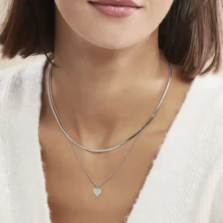 Histoire d'Or Collier Argent Blanc Sapphira