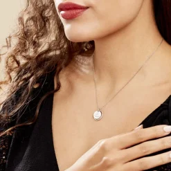 Histoire d'Or Collier Argent Blanc Vaodez