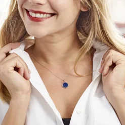 Histoire d'Or Collier Argent Blanc Zea Lapis Lazulis