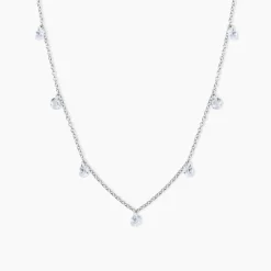 Histoire d'Or Collier Argent Collie Argent Blanc Oxyde