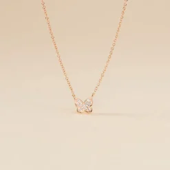 Histoire d'Or Collier Argent Rose Anne-lise Oxyde De Zirconium