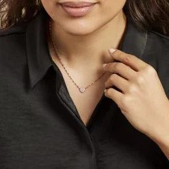Histoire d'Or Collier Argent Rose Varinia Oxydes De Zirconium