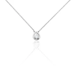 Collier Argent Temusio Oxydes De Zirconium-Histoire d'Or