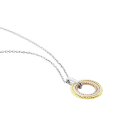 Histoire d'Or Collier Argent Tricolore Cainnech