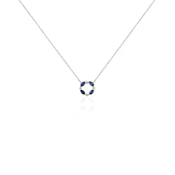 Histoire d'Or Collier Arlina Or Blanc Saphir Et Diamant