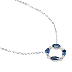 Histoire d'Or Collier Arlina Or Blanc Saphir Et Diamant