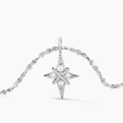 Histoire d'Or Collier Astre Precieux Argent Blanc Oxyde De Zirconium